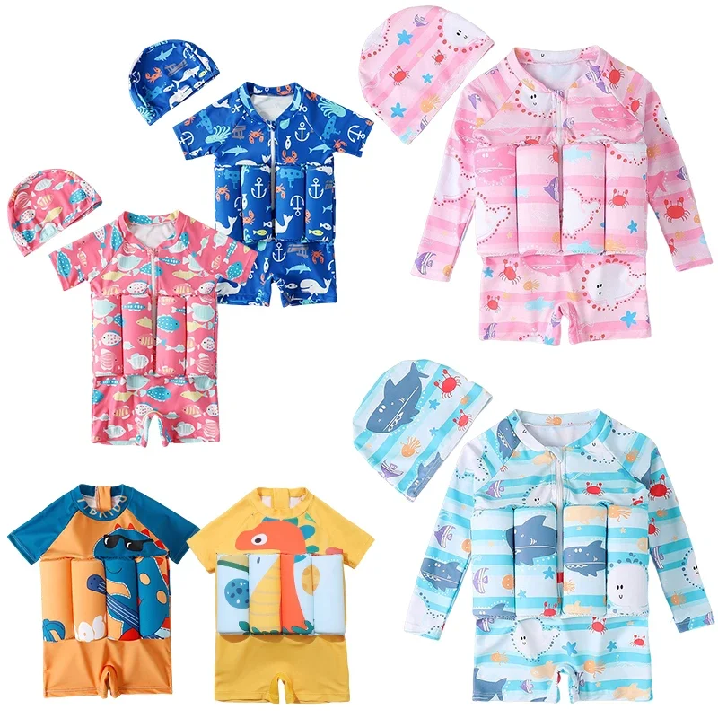 Baby Clothing Dividers - Çocuk yüzdürme mayo karikatür baskı mayo
