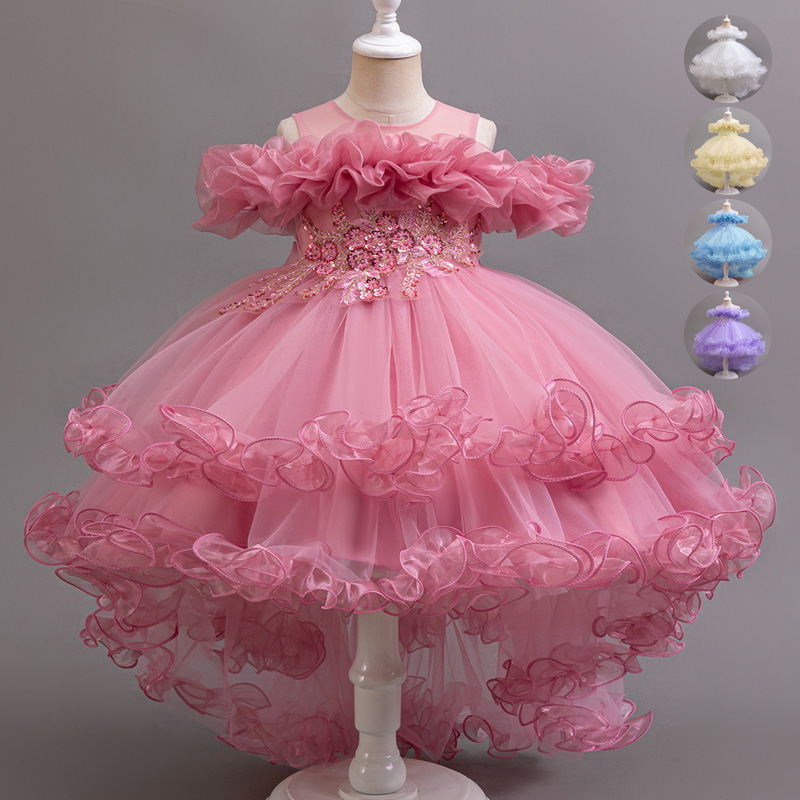 Baby Clothing Dresser - Kız Çiçek Prenses Payetler Bebek Düğün