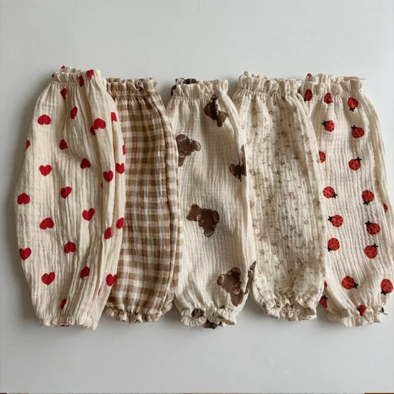 Baby Clothing Organic - Yumuşak Muslin Kumaş Pantolonlar Kapri Organik