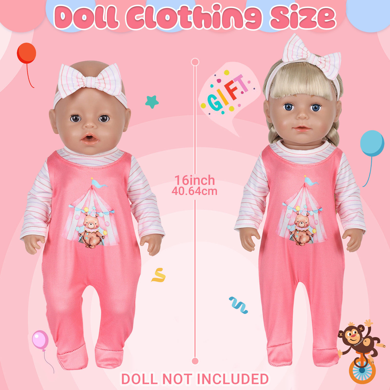 Oyuncak bebek giysileri 16-18  - Baby Clothing Usa incelemesi ve fiyatı